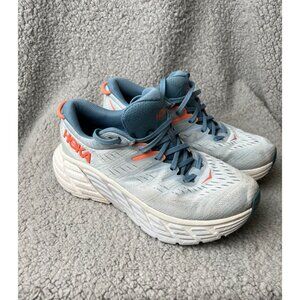 Hoka One One Gaviota 4 Womens Low Top Road Running Shoes Blue Fog Plein Air 8